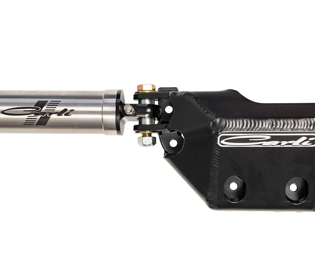 CS-FLMSS-23 – CARLI SUSPEN Steering Stabilizer, Single Stainless Steel With Brackets/ Differential Guard/ Installatio...